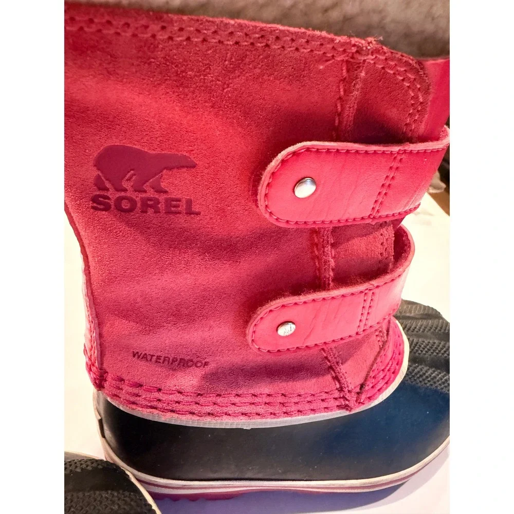 Sorel Kids Snow Commander Pink Black Waterproof Winter Boots Toddler 9